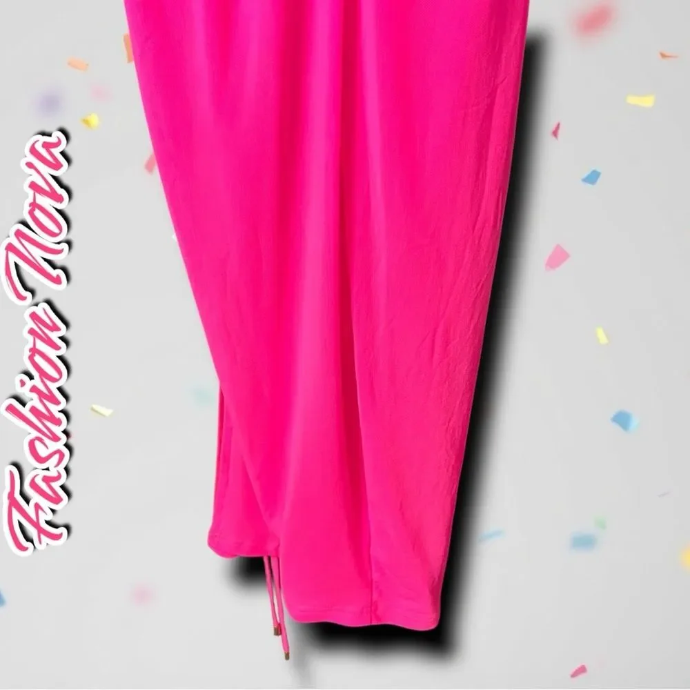Preowned Fashion Nova Elle Mesh Midi Dress – Neon Pink - XS - Picture 12 of 13